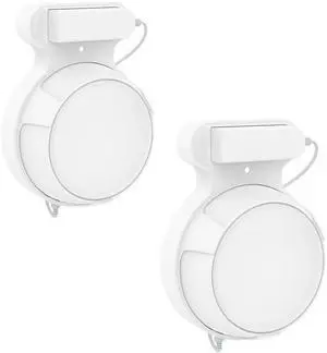 Bangcheer Wall Mount Bracket for TP-Link Deco BE23/BE25/BE3600/BE5000 Mesh WiFi 7 System Network and Power Cord Management Space-Saving TP-Link WiFi 7 Router Wall Mount Bracket (White-2Pack,White)