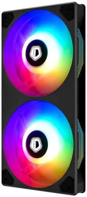 ID-COOLING ICEFAN 240 ARGB, 240mm Case Fan PWM CPU Cooling Fan 2-in-1Addressable RGB Fan 5V 3PIN Connector, Hassle-Free Cable Management Fan for Radiator/PC Chassis