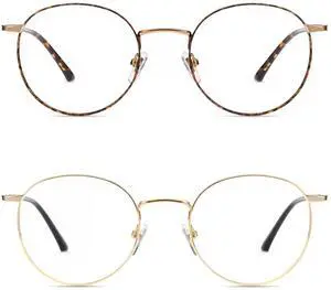 Firmoo Blue Light Blocking Glasses for Computer Lightweight Eyeglasses Anti Eye Strain UV400 Protection Unisex Retro Style