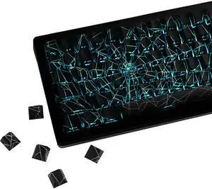 YMDK Spider Web 140 Keys Keycaps Side-lit Shine Through PBT+PC Cherry Profile Five-Sided Dye Sub Custom Keycap for MX Mechanical Keyboard 61/64/68/84/87/100/104/108 Layout