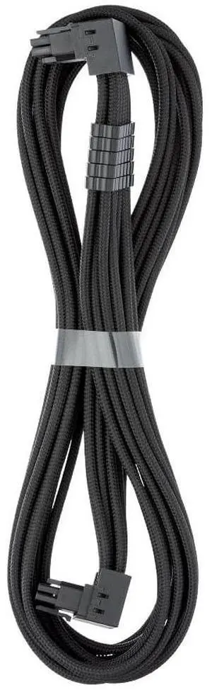 CableMod C-Series Pro ModFlex Sleeved 12V-2x6 12VHPWR 90° StealthSense PCIe Cable for Corsair Type 5 RMX Shift (Variant A, Black)