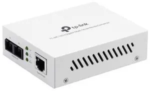 TP-Link Gigabit SFP to RJ45 Fiber Media Converter TL-MC102 Fiber to Ethernet Converter 10/100/1000Mbps RJ45 Port to 1000Base-XX Multi-Mode Fiber, White