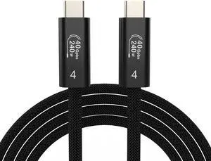 USB C Cable for Thunderbolt 4 Cable, 6.6ft USB C Cable, 8K HD Display, 240W Charging and 40Gbps Data Transfer Compatible with MacBook Pro/Air, iPad Pro, iPhone 16/17