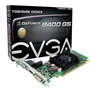 EVGA 1GB GeForce 8400 GS DirectX 10 64-Bit DDR3 PCI Express 2.0 x16 HDCP Ready Video Card Model 01G-P3-1302-LR EVGA 1GB GeForce 8400 GS DirectX 10 64-Bit DDR3 PCI Express 2.0 x16 HDCP Ready Video Card Model 01G-P3-1302-LR