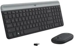 Logitech MK470 Slim Wireless Keyboard and Mouse Combo - Modern Compact Layout, Ultra Quiet, 2.4 GHz USB Receiver, Plug n' Play Connectivity, Compatible with Windows - Graphite Logitech MK470 Slim Wireless Keyboard and Mouse Combo - Modern Compact Layout, Ultra Quiet, 2.4 GHz USB Receiver, Plug n' Play Connectivity, Compatible with Windows - Graphite
