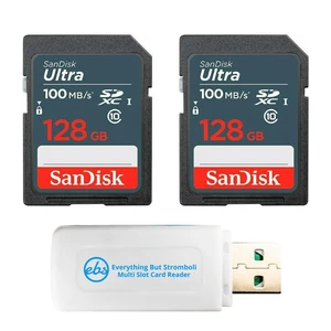 SanDisk 2 Pack 128GB Ultra SD Memory Card 100MB/s Class 10 UHS-I SDXC Card SanDisk 2 Pack 128GB Ultra SD Memory Card 100MB/s Class 10 UHS-I SDXC Card