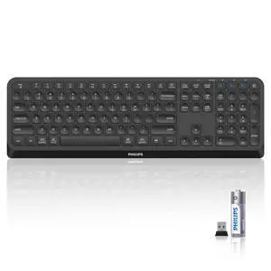 PHILIPS SPK6407B Wireless Bluetooth Keyboard, Dual Mode, Multi-Device PHILIPS SPK6407B Wireless Bluetooth Keyboard, Dual Mode, Multi-Device