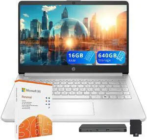 HP Stream 14" HD Laptop, Intel Processor N150, 16GB RAM, 640GB Storage(128GB UFS+512GB Docking Station Set), Intel Graphics, Webcam, Wi-Fi 6, 1 Year Office 365, Copilot, Fast Charge, Win 11, HP Stream 14" HD Laptop, Intel Processor N150, 16GB RAM, 640GB Storage(128GB UFS+512GB Docking Station Set), Intel Graphics, Webcam, Wi-Fi 6, 1 Year Office 365, Copilot, Fast Charge, Win 11,