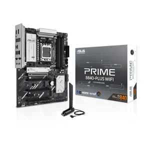 ASUS Prime B840-PLUS WiFi AMD AM5 B840 ATX Motherboard, Advanced AI Ready, DDR5, PCIe 4.0, 3X M.2, Wi-Fi 6E, 2.5Gb LAN, DisplayPort, HDMI, USB 10Gbps Type-A & Type-C, BIOS Flashback, Aura Sync RG ASUS Prime B840-PLUS WiFi AMD AM5 B840 ATX Motherboard, Advanced AI Ready, DDR5, PCIe 4.0, 3X M.2, Wi-Fi 6E, 2.5Gb LAN, DisplayPort, HDMI, USB 10Gbps Type-A & Type-C, BIOS Flashback, Aura Sync RG