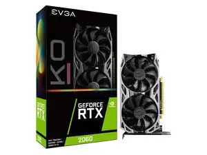 EVGA 06G-P4-2068-KR GeForce RTX 2060 KO Ultra Gaming, 6GB GDDR6, Dual Fans, Metal Backplate EVGA 06G-P4-2068-KR GeForce RTX 2060 KO Ultra Gaming, 6GB GDDR6, Dual Fans, Metal Backplate