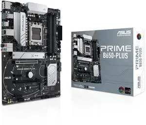 ASUS Prime B650-PLUS AMD B650 AM5 Ryzen Desktop 9000 8000 and 7000 ATX Motherboard, DDR5, PCIe 5.0 M.2, 2.5Gb LAN, DP, HDMI, SATA 6Gbps, USB 3.2 Gen 2 & 1 Type-C, BIOS Flashback, USB4 Support ASUS Prime B650-PLUS AMD B650 AM5 Ryzen Desktop 9000 8000 and 7000 ATX Motherboard, DDR5, PCIe 5.0 M.2, 2.5Gb LAN, DP, HDMI, SATA 6Gbps, USB 3.2 Gen 2 & 1 Type-C, BIOS Flashback, USB4 Support