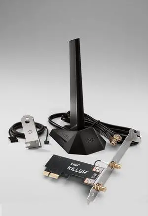 Intel Killer AX1675 IEEE 802.11ax Bluetooth 5.3 Tri Band Wi-Fi/Bluetooth Combo Adapter for Desktop Computer Intel Killer AX1675 IEEE 802.11ax Bluetooth 5.3 Tri Band Wi-Fi/Bluetooth Combo Adapter for Desktop Computer
