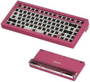 NLOFIN Custom Mechanical Keyboard Base,Modular Aluminum Keyboard Base, RGB Backlighting Suitable for Win/Mac/Gaming (Pink) NLOFIN Custom Mechanical Keyboard Base,Modular Aluminum Keyboard Base, RGB Backlighting Suitable for Win/Mac/Gaming (Pink)