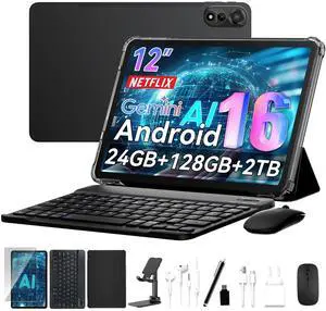 Nexall N90 Android 16 Tablet, 12 inch Tablet 2K FHD+, Android Tablet with Keyboard, 5G WiFi, 24GB+128GB/2TB, Face ID, 9000 mAh, 4 Years Warranty, Widevine L1, OTG, 1217-BOX, Case&Pen Nexall N90 Android 16 Tablet, 12 inch Tablet 2K FHD+, Android Tablet with Keyboard, 5G WiFi, 24GB+128GB/2TB, Face ID, 9000 mAh, 4 Years Warranty, Widevine L1, OTG, 1217-BOX, Case&Pen
