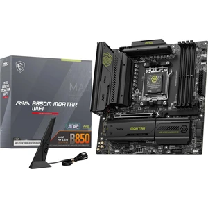 MSI MAG B850M Mortar WiFi Motherboard, mATX - Supports AMD Ryzen 9000/8000 / 7000 Processors, AM5-60A SPS VRM, DDR5 Memory Boost 8200+ MT/s (OC), PCIe 5.0 x16, M.2 Gen5, Wi-Fi 7, 5G LAN MSI MAG B850M Mortar WiFi Motherboard, mATX - Supports AMD Ryzen 9000/8000 / 7000 Processors, AM5-60A SPS VRM, DDR5 Memory Boost 8200+ MT/s (OC), PCIe 5.0 x16, M.2 Gen5, Wi-Fi 7, 5G LAN