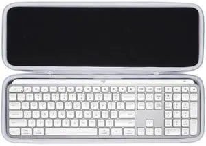 Lebakort Hard Case Compatible with Logitech MX Keys S or MX Keys Advanced Keyboard (Pale Grey Case) Lebakort Hard Case Compatible with Logitech MX Keys S or MX Keys Advanced Keyboard (Pale Grey Case)