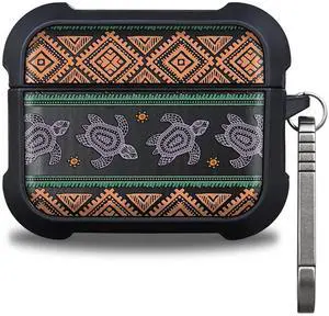 Patterit for AirPods Pro 3 Case, Shockproof Wooden Cover with Quick Released Keychain for AirPods Pro Case 3rd Generation (2025) Compatible with Wireless Charging, (Turtle V Patterit for AirPods Pro 3 Case, Shockproof Wooden Cover with Quick Released Keychain for AirPods Pro Case 3rd Generation (2025) Compatible with Wireless Charging, (Turtle V