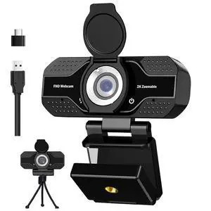 YOUPECK 2K HD Webcam with Microphone, Noise Cancellation, Privacy Cover, Wide-Angle Lens, Auto Light Correction, Plug & Play USB Webcam for Laptop, Desktop, PC, Zoom, Skype, Stream (2K) YOUPECK 2K HD Webcam with Microphone, Noise Cancellation, Privacy Cover, Wide-Angle Lens, Auto Light Correction, Plug & Play USB Webcam for Laptop, Desktop, PC, Zoom, Skype, Stream (2K)