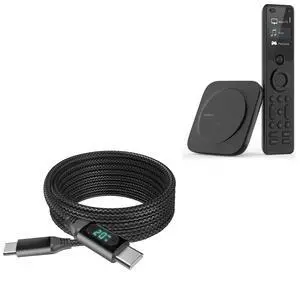 BoxWave Cable Compatible with SofaBaton X1 Remote - PowerDisplay PD Cable (6ft) - USB-C to USB-C (100W), LED Wattage Info Extra Long Braided Nylon - Jet Black BoxWave Cable Compatible with SofaBaton X1 Remote - PowerDisplay PD Cable (6ft) - USB-C to USB-C (100W), LED Wattage Info Extra Long Braided Nylon - Jet Black