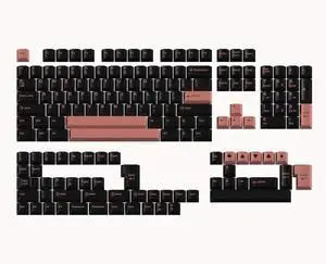 Ussixchare Black Dye-sub Keycaps, 163 Keys Cherry Profile, Double Shot Keycaps Set, Custom Key caps for MX Switches Mechanical Keyboard(Wasabi) Ussixchare Black Dye-sub Keycaps, 163 Keys Cherry Profile, Double Shot Keycaps Set, Custom Key caps for MX Switches Mechanical Keyboard(Wasabi)