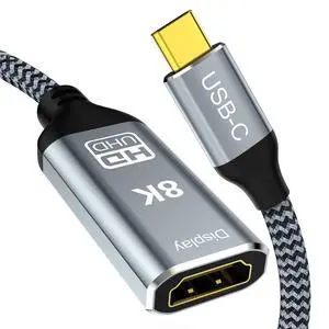USB C to HDMI2.1 Adapter,Type c to hdmi Female cable, 8K@60Hz 4K@144Hz ,Thunderbolt 4/5 Compatible with MacBook Pro/Air, iPad Pro, iPhone 17 16, HDCP 2.3 & HDR10, 48Gbps ,XPS,Galaxy S22,Gaming Monitor USB C to HDMI2.1 Adapter,Type c to hdmi Female cable, 8K@60Hz 4K@144Hz ,Thunderbolt 4/5 Compatible with MacBook Pro/Air, iPad Pro, iPhone 17 16, HDCP 2.3 & HDR10, 48Gbps ,XPS,Galaxy S22,Gaming Monitor
