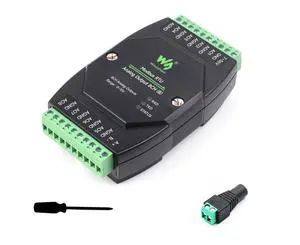 Industrial 8-Ch Analog Output Module 12-bit DA Conversion DC 7~36V Wide Voltage Power Supply, Sending Modbus RTU Protocol Commands via RS485, 8-CH Voltage Output Industrial 8-Ch Analog Output Module 12-bit DA Conversion DC 7~36V Wide Voltage Power Supply, Sending Modbus RTU Protocol Commands via RS485, 8-CH Voltage Output