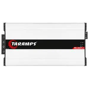 Taramps MD 8000.1 White Monoblock Amplifier 1 Ohm 8000 Watts Rms 1 Channel Powerful Full Range Amp Car Audio System, Dual Input Crossover Bass Boost Class D Taramps MD 8000.1 White Monoblock Amplifier 1 Ohm 8000 Watts Rms 1 Channel Powerful Full Range Amp Car Audio System, Dual Input Crossover Bass Boost Class D