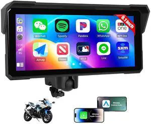 8.1 Inch Motorcycle Carplay GPS Navigation System with Carplay and Android Auto Portable Screen with Bluetooth, Navigation, Voice AssistantNot Inchluded TPMS 8.1 Inch Motorcycle Carplay GPS Navigation System with Carplay and Android Auto Portable Screen with Bluetooth, Navigation, Voice AssistantNot Inchluded TPMS