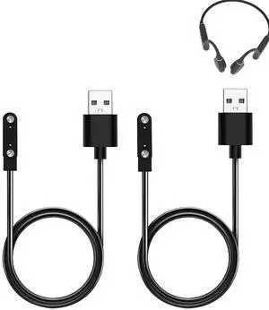 WUNIAK Charging Cable for Creative EF1080 Bone Conduction Headphones, Magnetic USB Charging Cable USB Flexible Accessories for Creative EF1080 (2 Pack) WUNIAK Charging Cable for Creative EF1080 Bone Conduction Headphones, Magnetic USB Charging Cable USB Flexible Accessories for Creative EF1080 (2 Pack)