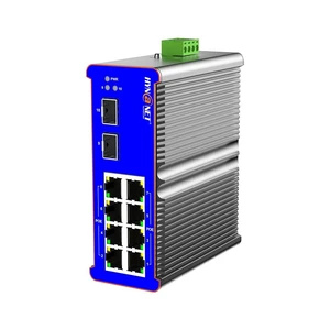 Industrial 8 Port Gigabit PoE+ Switch with 2 Gigabit SFP Uplink Industrial 8 Port Gigabit PoE+ Switch with 2 Gigabit SFP Uplink