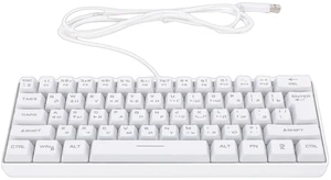 Wisoqu Russian Mechanical Gaming Keyboard, 61 Key Compact Keyboard, RGB Backlit, High Responsiveness, Anti Ghosting, USB Wired, Russian and English (White) Wisoqu Russian Mechanical Gaming Keyboard, 61 Key Compact Keyboard, RGB Backlit, High Responsiveness, Anti Ghosting, USB Wired, Russian and English (White)
