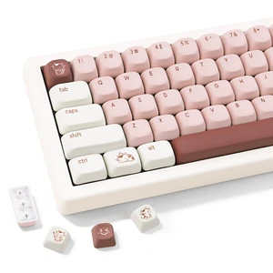 TICKTYYPE PBT Milk Strawberry Keycaps, Custom Pink FOA Keyboard Keycaps TICKTYYPE PBT Milk Strawberry Keycaps, Custom Pink FOA Keyboard Keycaps
