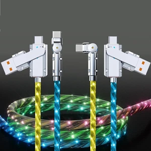 LED Light Up USB C Charging Cable 2Pack 6.6ft Rotating USB C to USB C Cable LED Light Up USB C Charging Cable 2Pack 6.6ft Rotating USB C to USB C Cable