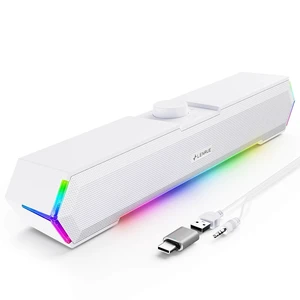LENRUE G11 Computer Speakers for Desktop, Touch Lights PC Speakers with Surge Clear Sound, USB C/USB Powered, AUX Audio for Computer Desktop PC Laptop Desk LENRUE G11 Computer Speakers for Desktop, Touch Lights PC Speakers with Surge Clear Sound, USB C/USB Powered, AUX Audio for Computer Desktop PC Laptop Desk