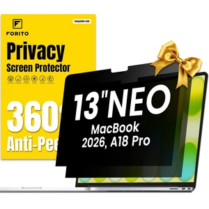 F FORITO 2-Pack 360 Privacy Screen Protector Compatible with 2026 MacBook Neo 13 inch A18 Pro Chip A3404 - Anti Blue Light Anti Glare and Scratch Resistant Laptop Privacy Screen Shield F FORITO 2-Pack 360 Privacy Screen Protector Compatible with 2026 MacBook Neo 13 inch A18 Pro Chip A3404 - Anti Blue Light Anti Glare and Scratch Resistant Laptop Privacy Screen Shield