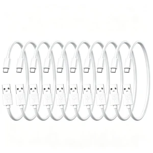 6 Inch Short USB A to USB C Cable 10 Pack, 0.5ft USB-C Fast Charging Cord 6 Inch Short USB A to USB C Cable 10 Pack, 0.5ft USB-C Fast Charging Cord