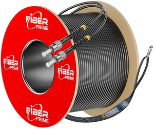 FiberPrime-Outdoor OS2 LC to ST Single Mode Fiber Patch Cable, 300FT/92M FiberPrime-Outdoor OS2 LC to ST Single Mode Fiber Patch Cable, 300FT/92M