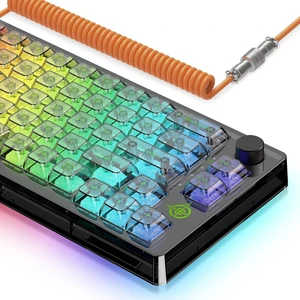 65% Hot-Swapped Wired Mechanical Gaming Keyboard with Coiled Cable-Black 65% Hot-Swapped Wired Mechanical Gaming Keyboard with Coiled Cable-Black