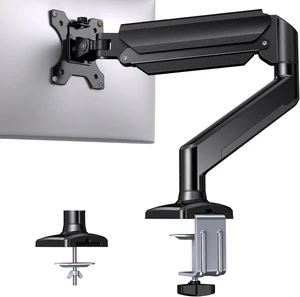 Ergonomics Single Monitor Arm, Adjustable Gas Spring Desk Mount for 1332" Screens, VESA 75/100 Compatible, Heavy-Duty C-Clamp & Grommet Base, Supports 4.422 lbs Ergonomics Single Monitor Arm, Adjustable Gas Spring Desk Mount for 1332" Screens, VESA 75/100 Compatible, Heavy-Duty C-Clamp & Grommet Base, Supports 4.422 lbs