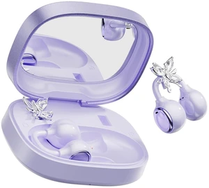 WUYUEGE Open Ear Clip on Earbuds Bluetooth 6.0, Powder Case with LED Mirror, Detachable Crystal Butterfly Ear Clips & Bracelet, IPX6 40H Playtime, Cute Wireless Earbuds for Women Girls GiftsPur WUYUEGE Open Ear Clip on Earbuds Bluetooth 6.0, Powder Case with LED Mirror, Detachable Crystal Butterfly Ear Clips & Bracelet, IPX6 40H Playtime, Cute Wireless Earbuds for Women Girls GiftsPur
