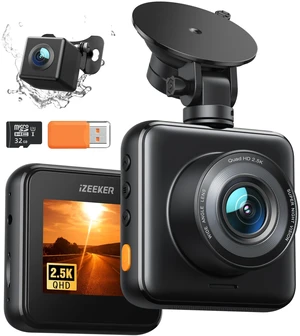iZEEKER 2.5K Dash Cam Front and Rear with SD Card, 1440P Car Camera Dashboard, Dual Dashcam for Cars 170 Wide Angle, G-Sensor, Night Vision, 24H Parking Monitor Support, WDR iZEEKER 2.5K Dash Cam Front and Rear with SD Card, 1440P Car Camera Dashboard, Dual Dashcam for Cars 170 Wide Angle, G-Sensor, Night Vision, 24H Parking Monitor Support, WDR