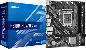 ASRock H610M-HDV/M.2 R2.0 Micro-ATX Motherboard, Supports Intel 14th/13th/12th Gen Core Processors (LGA1700), DDR4 3200, PCIe 4.0, Ultra M.2, Triple Display ASRock H610M-HDV/M.2 R2.0 Micro-ATX Motherboard, Supports Intel 14th/13th/12th Gen Core Processors (LGA1700), DDR4 3200, PCIe 4.0, Ultra M.2, Triple Display