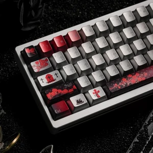 TIMSEKER Sliver and Red Keycaps, Cherry Profile for Gaming Keyboard TIMSEKER Sliver and Red Keycaps, Cherry Profile for Gaming Keyboard