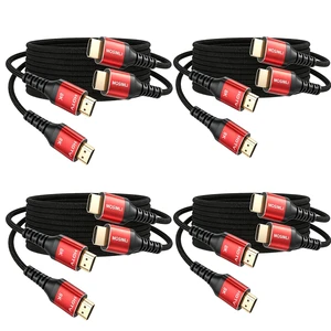8K HDMI Cable 10FT 8Pack, 48Gbps HDMI 2.1 Cord, Red Aluminum Braided 8K HDMI Cable 10FT 8Pack, 48Gbps HDMI 2.1 Cord, Red Aluminum Braided
