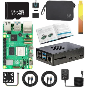 Vilros Raspberry Pi 5 Starter Kit MAX - Turbo Cooled Aluminum - (128GB Edition) - (2GB RAM) Vilros Raspberry Pi 5 Starter Kit MAX - Turbo Cooled Aluminum - (128GB Edition) - (2GB RAM)