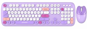 SaharaCase - Wireless Keyboard & Mouse Combo with Silent Click ^^ Colorful 104 Keys Full Keyboard ^^ USB & Type-C Adapter (Purple) SaharaCase - Wireless Keyboard & Mouse Combo with Silent Click ^^ Colorful 104 Keys Full Keyboard ^^ USB & Type-C Adapter (Purple)
