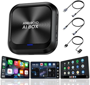 sowkim Wireless CarPlay Adapter Android Auto, Smart AI Magic Video Box with Built-in Android Multimedia System, Enjoy Video & Music Apps, Navigation, AI Voice, Plug Play for Factory Wired CarPl sowkim Wireless CarPlay Adapter Android Auto, Smart AI Magic Video Box with Built-in Android Multimedia System, Enjoy Video & Music Apps, Navigation, AI Voice, Plug Play for Factory Wired CarPl