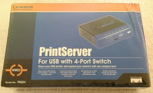 Cisco-Linksys PSUS4 PrintServer for USB with 4 Port Switch Cisco-Linksys PSUS4 PrintServer for USB with 4 Port Switch