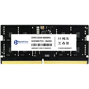 ByteFest DDR5 RAM 32GB 4800MHz PC5-38400 CL40 1.1V SODIMM 262-Pin Laptop/Notebook RAM Memory Modules ByteFest DDR5 RAM 32GB 4800MHz PC5-38400 CL40 1.1V SODIMM 262-Pin Laptop/Notebook RAM Memory Modules