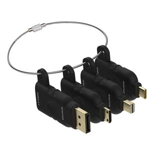 POCKET PANDA Universal HDMI Adapter Ring Kit with Security Loop-4K for USB C, Displayport, Mini DP, Mini HDMI to Monitor HDMI Office Video Converter. 4 Adapters with Key Security Loop for Office POCKET PANDA Universal HDMI Adapter Ring Kit with Security Loop-4K for USB C, Displayport, Mini DP, Mini HDMI to Monitor HDMI Office Video Converter. 4 Adapters with Key Security Loop for Office